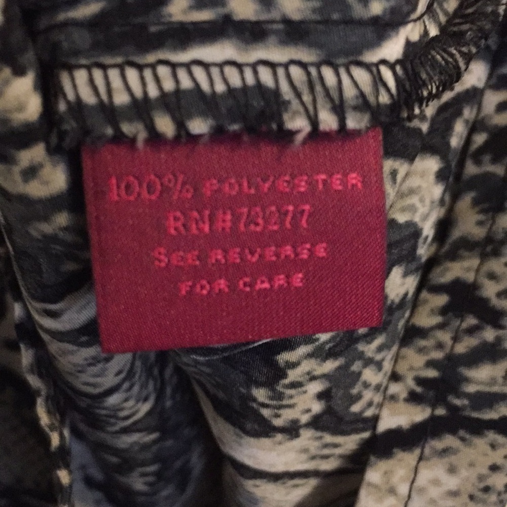 212 Collection Snake Print Button Down/Tie Blouse - image 5